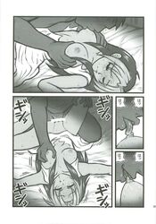 1boy 1girls breast_squeeze breast_sucking breasts censored comic crying female fullmetal_alchemist human long_hair male monochrome nipple_bite nipple_suck nipples rape rose_thomas straight sweat tears torn_clothes translation_request vaginal_penetration