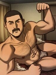 bara bulge flexing_bicep invincible invincible_(tv_series) male male_only moustache muscular muscular_male solo thong thragg vaile_valley viltrumite