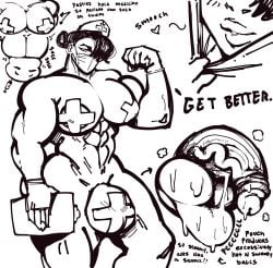 1boy big_bulge big_dick big_penis buff buff_male bulge busty full_lips huge_penis male male_nurse male_only muscular muscular_male nurse thetaintedta