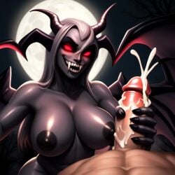 1boy 1girls abused_male ai_assisted ai_generated balls black_skin boobs breasts cock_hungry cum cum_hungry cumming_outside cumshot demon_female demon_on_male demonic dominant dominant_female doomed doomed_penis draining_penis ejaculation erect_penis erection fangs female_demon femdom forced_orgasm forced_to_cum forced_to_ejaculate glans glowing_eyes grey_skin handjob hellish holding_penis horns horror in_hell male milking_penis nipples open_mouth penis penis_abuse penis_in_hell predatory_handjob preying_on_penis raped_male red_eyes reverse_forced_handjob reverse_rape sadistic smile succubus unwanted_fellatio wetnightmare white_hair