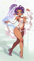large_breasts life_is_pi shantae shantae_(character) tagme wedding wedding_lingerie wedding_veil