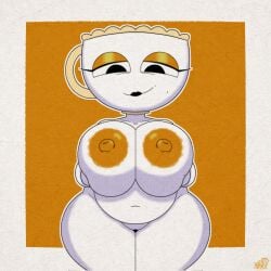 1girls areolae big_breasts breasts completely_nude completely_nude_female dandy's_world female female_only front_view half-closed_eyes krattgg naked naked_female nipples nude nude_female pussy roblox smile solo solo_female teagan_(dandy's_world)