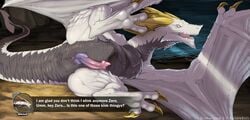 2014 anus claws drag-on_dragoon_3 dragon drakengard drakengard_3 english_text erection feral horn lying male male_only mikhail_(drag-on_dragoon) narse on_side open_mouth penis scalie solo spread_legs spreading teeth text uncensored wings