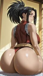1girls ai_generated bed big_ass big_breasts black_hair boku_no_hero_academia bubble_ass bubble_butt curvaceous curvy_female dat_ass eyes female female_only hourglass_figure huge_ass large_breasts light-skinned_female light_skin looking_at_viewer momo_yaoyorozu my_hero_academia paag ponytail seductive seductive_look sitting_down sitting_on_bed thick thick_ass thick_thighs voluptuous voluptuous_female
