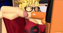1girls 2026 2boys 3d adidas adidas_logo amereaction balls big_breasts big_penis black_shirt blonde_hair blowjob blue_shirt bottomless bottomless_male breasts cheek_bulge cleavage closed_eyes clothed_female clothing crown fellatio female_focus gabbers glasses hand_on_head handjob handjob_while_sucking light-skinned_female light-skinned_male light_skin long_hair oral outdoors partially_clothed penis plaid_shirt red_shirt roblox roblox_avatar robloxian shirt straight t-shirt tan-skinned_male tan_skin threesome veiny_penis watermark