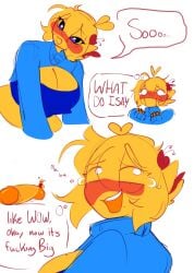comic embarrassed_female erection flustered_female married_couple nervous_sweat unsure