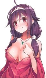 1girls 2d 2d_(artwork) 2d_artwork ahoge background big_boobs big_breasts blank_background breasts busty busty_female busty_girl cleavage closed_mouth_smile clothes collarbone digital digital_art digital_drawing digital_drawing_(artwork) digital_media digital_media_(artwork) drawing dress elbows female female_focus female_only game_character hair_between_eyes hand_on_breast hand_on_chest hand_on_own_breast hand_on_own_chest head_tilt kantai_collection konnyaku_(kk-monmon) large_boobs large_breasts lean_figure light_smile long_hair looking_at_viewer monotone_background narrow_waist necklace nervous nervous_expression nervous_face nervous_female nervous_smile one_color_background outfit pink-eyed_female pink_eyes plain_background portrait purple-haired_female purple_hair red_clothes red_dress red_outfit red_topwear shoulders shy shy_expression shy_female shy_girl shy_smile sidelocks slender_body slender_waist slight_smile slim_female slim_waist smile smiley_face smiling smiling_at_viewer solid_color_background solo standing taigei_(kantai_collection) tied_hair tilted_head topwear touching_breast touching_chest twintails twintails_(hairstyle) upper_body video_game video_game_character video_games white_background