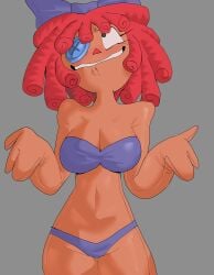 1girls aaaaaron aaaaaron122 bikini blush breasts embarrassed_expression glitch_productions gooseworx medium_breasts ragatha ragatha_(beach_outfit) ragatha_(tadc) ragatha_(the_amazing_digital_circus) shoulders solo_female tagme the_amazing_digital_circus thigh_gap