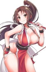 1girls 2d 2d_(artwork) 2d_artwork adult adult_female background baddie belly belly_button bent_forward bent_over bewitching_thighs big_boobs big_breasts blank_background breasts brown-eyed_female brown-haired_female brown_eyes brown_hair busty busty_female busty_girl child_bearing_hips cleavage closed_mouth_smile clothes collarbone curvaceous curvaceous_body curvaceous_female curvaceous_figure curvaceous_hips curvy curvy_body curvy_female curvy_figure curvy_hips digital digital_art digital_drawing digital_drawing_(artwork) digital_media digital_media_(artwork) drawing dress elbows eyebrows_visible_through_hair female female_focus female_only fertile fertile_hips fingers hand_on_leg hand_on_own_leg hand_on_own_thigh hand_on_thigh head_tilt hourglass_figure huge_boobs huge_breasts inguinal_crease inguinal_ligament konnyaku_(kk-monmon) large_boobs large_breasts lascivious lean_figure leaning leaning_forward long_hair looking_at_viewer mai_shiranui mature mature_female mature_woman midriff monotone_background narrow_waist navel one_color_background outfit plain_background plump_breasts ponytail portrait posing posing_for_the_viewer red_clothes red_dress red_outfit red_topwear shoulders slender_body slender_waist slim_female slim_waist smile smiley_face smiling smiling_at_viewer solid_color_background solo standing street_fighter thick_thighs thighs tied_hair tilted_head topwear touching_leg touching_thigh upper_body very_long_hair very_long_hair_female voluptuous voluptuous_body voluptuous_female voluptuous_figure voluptuous_woman white_background wide_hips woman