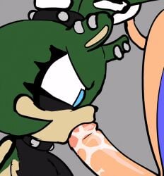 1boy 1girls 2d 2d_animation animated anthro anthro_female anthro_male anthro_on_anthro blowjob blue_eyes blue_fur deepthroat duo eulipotyphlan fellatio female female_focus fur gif gloves grabbing grabbing_another's_head green_fur head_grab hedgehog idw_publishing male male/female mammal oral oral_sex rough_sex sega sex smokeyliq sonic_(series) sonic_the_hedgehog sonic_the_hedgehog_(comics) sonic_the_hedgehog_(idw) sonic_the_hedgehog_(series) sucking sucking_penis surge_the_tenrec tenrec