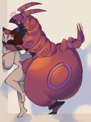 brown_hair feral feral_on_female feral_penetrating gigantic_ass gigantic_breasts gigantic_penis gigantic_thighs glasses huge_ass huge_breasts milla_everwinter nerdy nerdy_female pokemon pokemon_(species) pokephilia scolipede trans_woman trans_woman_(lore)
