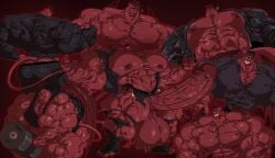 balls bodybuilder demon erection highres hyper hyper_balls hyper_cock hyper_genitalia hyper_muscles hyper_penis hyper_testicles male male_only muscles muscular muscular_arms muscular_male muscular_thighs nipples penis remert testicles veiny_penis