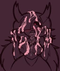 ahe_gao ahegao ahegao_face alternate_version_available anonymous_artist blush blushing cum_everywhere cum_on_body cum_on_breasts cum_on_face dress excessive_cum heart-shaped_pupils hekapoo long_tongue nipple_bulge nipples_visible_through_clothing saliva saliva_drip saliva_on_tongue sharp_teeth star_vs_the_forces_of_evil tongue_out