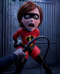 ai_generated arms_behind_back arms_tied arms_tied_behind_back attitude_adjustment bdsm bdsm_gear bodysuit brown_eyes brown_hair brunette brunette_female critical_hit crying crying_female crying_with_eyes_open damsel_in_distress disney dungeon elastigirl facility handcuffed handcuffs helen_parr pain pixar pussy_torture pussy_training pussy_whipping screaming standing superheroine tears the_incredibles tight_clothes tight_clothing whipped_clit whipped_clitoris wide_hips
