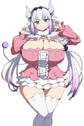 1girls aged_up ai ai_generated big_breasts big_butt kanna_kamui miss_kobayashi's_dragon_maid solo solo_female tagme unknown_artist