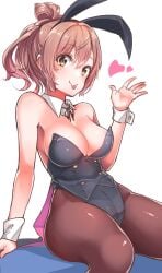 1girls 2d 2d_(artwork) 2d_artwork arm_support background big_boobs big_breasts black_bunny_ears black_bunnysuit black_hairband black_leotard black_topwear blank_background breasts brown-eyed_female brown-haired_female brown_eyes brown_hair brown_legwear brown_pantyhose brown_stockings brown_tights bunny_costume bunny_ears bunnygirl bunnygirl_outfit bunnysuit busty busty_female busty_girl character_request cleavage closed_mouth_smile collar digital digital_art digital_drawing digital_drawing_(artwork) digital_media digital_media_(artwork) drawing eyebrows_visible_through_hair female female_focus female_only fingers game_character groin hair_between_eyes hair_bun head_tilt hourglass_figure inguinal_crease inguinal_ligament kantai_collection knees konnyaku_(kk-monmon) large_boobs large_breasts lean_figure legwear leotard looking_at_viewer monotone_background narrow_waist one_color_background pantyhose partially_exposed_vulva partially_visible_vulva plain_background portrait shiny_breasts shiny_hair shiny_legs shiny_skin shiny_thighs shoulders single_hair_bun single_side_bun sitting slender_body slender_waist slim_female slim_waist smile smiley_face smiling smiling_at_viewer solid_color_background solo stockings thick_thighs thighs tied_hair tights tilted_head tongue tongue_out topwear upper_body video_game video_game_character video_games waving waving_at_viewer waving_hand white_background white_collar white_wrist_cuffs wide_hips wrist_cuffs