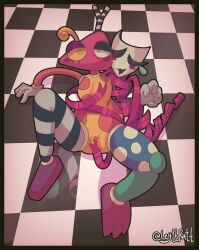 gangle_(the_amazing_digital_circus) leyttkatt leyttratt nonbinary tadc the_amazing_digital_circus zooble_(the_amazing_digital_circus)