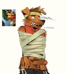 1boy 2026 balls bunnbnui dreamworks erection foreskin forgotten_island furry furry_only gay male male_only penis solo yaoi