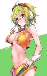 1girls 2d 2d_(artwork) 2d_artwork ahoge background bare_armpits bare_arms bare_belly bare_chest bare_hands bare_hips bare_midriff bare_navel bare_shoulders bare_skin belly belly_bulge belly_button big_boobs big_breasts breasts breasts_apart busty busty_female busty_girl closed_mouth_smile collarbone digital digital_art digital_drawing digital_drawing_(artwork) digital_media digital_media_(artwork) drawing elbows exposed_armpits exposed_arms exposed_belly exposed_chest exposed_hips exposed_midriff exposed_navel exposed_shoulders exposed_skin female female_focus female_only fingers fit_female game_character goggles goggles_on_forehead goggles_on_head green-eyed_female green-haired_female green_background green_eyes green_hair groin gumi hair_between_eyes hand_on_hip hand_on_own_hip hand_on_own_waist hand_on_waist head_tilt inframammary_fold inguinal_crease inguinal_ligament kantai_collection konnyaku_(kk-monmon) large_boobs large_breasts lean_figure linea_alba looking_at_viewer looking_sideways looking_to_the_side midriff multicolored_background narrow_waist navel nervous nervous_expression nervous_face nervous_female nervous_smile nervous_sweat plain_background portrait short_hair shoulders shy shy_expression shy_female shy_girl shy_smile sidelocks slender_body slender_waist slim_female slim_waist smile smiley_face smiling smiling_at_viewer solo standing stomach thighs tilted_head touching_hip touching_waist two-tone_background underboob upper_body video_game video_game_character video_games white_background