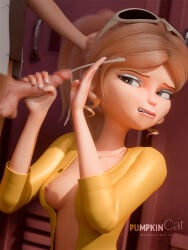 3d 3d_(artwork) 3d_model 3d_render adrien_agreste blender blender3d blender_(software) blender_cycles blender_cycles_(artwork) blowjob blowjob_focus breasts breasts_out censored cg couple couple_love cumshot cumshot_on_face finished ladybug_&_cat_noir:_the_movie miraculous:_tales_of_ladybug_and_cat_noir miraculous_ladybug pumpkincat