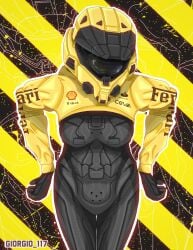 343_industries armored_female ass background big_thighs bodysuit breasts fan_art female female_focus female_only ferrari giorgio_117 glowing_eyes halo_(game) halo_(series) halo_infinite hand helmet helmet_covering_face helmet_only helmet_with_visor human looking_at_viewer looking_up metallic_body metallic_clothing microsoft no_face power_armor reflection spartan_(halo) suit_jacket suited tight_clothing tight_fit upper_body viewed_from_above visor visor_(armor) visor_helmet wide_hips
