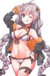 1girls 2d 2d_(artwork) 2d_artwork ;) ahoge arm_above_head arm_up background bare_armpits bare_belly bare_chest bare_hands bare_hips bare_legs bare_midriff bare_navel bare_shoulders bare_skin bare_thighs belly belly_button big_boobs big_breasts bikini bikini_bottom bikini_top black_coat black_jacket blank_background blue-eyed_female blue_eyes braid braided_hair braided_twintails braids breasts busty busty_female busty_girl cleavage closed_mouth_smile coat collarbone curvaceous curvaceous_body curvaceous_female curvaceous_figure curvaceous_hips curvy curvy_body curvy_female curvy_figure curvy_hips digital digital_art digital_drawing digital_drawing_(artwork) digital_media digital_media_(artwork) drawing elbows exposed_armpits exposed_belly exposed_chest exposed_hips exposed_legs exposed_midriff exposed_navel exposed_shoulders exposed_skin exposed_thighs eye_closed eyebrows_visible_through_hair female female_focus female_only fingers fit_female grey-haired_female grey_hair groin hair_ornament hair_ornaments halterneck hand_above_head hand_up hourglass_figure inframammary_fold inguinal_crease inguinal_ligament jacket kizuna_akari konnyaku_(kk-monmon) large_boobs large_breasts lean_figure legs_closed legs_together light_smile linea_alba long_hair looking_at_viewer midriff monotone_background narrow_waist navel nipple_bulge one_color_background one_eye_closed one_eye_open open_coat open_jacket partially_exposed_vulva partially_visible_vulva peace_sign plain_background portrait posing posing_for_the_viewer posing_naked posing_nude shoulders sign silver-haired_female silver_hair silver_hair_female slender_body slender_waist slim_female slim_waist smile smiley_face smiling smiling_at_viewer solid_color_background solo standing stomach string_bikini swimsuit swimwear thighs thighs_together tied_hair twin_braids twintails twintails_(hairstyle) upper_body v v_sign very_long_hair very_long_hair_female vocaloid voiceroid white_background white_bikini white_bikini_bottom white_bikini_top white_swimsuit white_swimwear wide_hips wink winking winking_at_viewer winking_eye