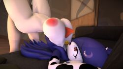 1boy 1boy1girl 1girls 3d :d arched_back areolae arms_up bottomless breasts chandra_(lucyfercomic) cow_bell cow_print cow_print_armwear cow_print_gloves cow_print_legwear cow_print_stockings effectively_nude female gardevoir half-closed_eyes happy_sex heart-shaped_pupils heart_eyes indoors large_breasts leg_grab lifting long_hair meddlade missionary_position moon_hair_ornament naked naked_female nipples nude nude_female on_sofa open_mouth open_smile orange_eyes pleasure_face pokemon pokemon_(species) purple_hair raised_inner_eyebrows rolling_eyes sex sfm smile sofa spread_legs topless vaginal vaginal_penetration