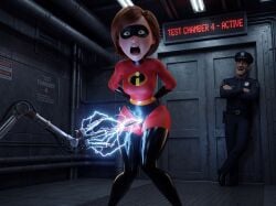 ai_generated arms_behind_back arms_tied arms_tied_behind_back ass attitude_adjustment bodysuit bondage broken brown_eyes brown_hair brunette bunker cattle_prod challenge challenge_accepted chamber confident curves curvy_female curvy_figure curvy_hips damsel_in_distress disney elastigirl electric electric_shock electricity electro electro_torture electronics electrostimulation entertainment facility female forced_orgasm guard helen_parr highheels huge_ass humiliation in_trouble interrogation large_ass latex laughing legs_closed losing_bet losing_control losing_mind medium_breasts milf mind_break mind_break_female orgasm orgasm_from_pain pixar poking punishment pussy_torture red_clothing science science_experiment secretly_loves_it sexy sexy_body shock shocked shocked_expression shocked_eyes shocked_face shocked_female shocked_look shocking silly silly_face sparks spectating spectators superhero_costume superheroine superheroine_in_trouble test_subject the_incredibles tied_up tight_clothes tight_clothing tight_fit underground weak_knees wide_hips wide_thighs