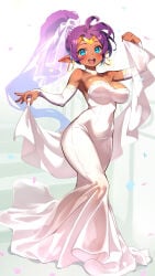 large_breasts life_is_pi shantae shantae_(character) tagme wedding wedding_dress wedding_veil