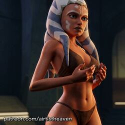 1girls accurate_art_style ahsoka_tano ai ai-created ai_art ai_assisted ai_generated airtist alien alien_girl alien_humanoid animated artist_name athletic bikini bikini_bottom bikini_top blue_eyes bra clone_wars close-up close_up closeup exercise_clothing female female_only fit high_resolution highres jedi jedi_padawan legs looking_at_viewer medium_breasts official_style orange_body orange_skin panties patreon sexy sexy_body shorter_than_10_seconds skinny skinny_female solo solo_female solo_focus star_wars star_wars:_ahsoka tagme thong togruta underwear video watermark
