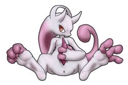 erection hindpaw male male_only mega_evolution mega_mewtwo_y mewtwo nintendo paws penis pokemon pokemon_(species) red_eyes solo solo_male toes video_games