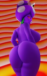princess_shroob mario_(series) nintendo mario_and_luigi_(series) 1girls female female_only solo 3d 3d_(artwork) tlittleginny pink_sclera no_pupils alien crown white_lips lips purple_skin purple-skinned_female half-closed_eyes earrings curvy wide_hips thick_thighs thick thick_hips thighs big_thighs breasts big_breasts ass butt big_ass big_butt bubble_butt bubble_ass dat_ass dat_butt back backboob collar nude naked