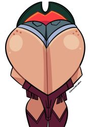atomickingboo original original_character oc ariana_applebottom 1girls female female_only solo clothing clothed fully_clothed clothes_lift fully_clothed_female cowgirl cowgirl_outfit cowgirl_hat cowgirl_(western) shorts short_shorts cowboy_gloves cowgirl_boots ass ass_focus big_ass rear_view lower_body lower_body_focus lower_body_only thighs thick_thighs light_skin light-skinned_female red_hair red_hair_female red-haired_female redhead redhead_female redheaded_female freckles freckles_on_ass freckled_butt freckled_ass shiny_skin shiny shiny_ass shiny_body shiny_butt 2d 2d_(artwork) 2d_artwork digital_media_(artwork) praise_da_booty_(meme) artist_name 2026