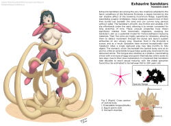 1girls black_hair blush bodysuit breasts clothed_sex clothing female impregnation interspecies interspecies_impregnation kathleen_(ttp) long_hair lore monster monster_on_female nipples open_mouth penetration pussy rape restrained sand spread_legs suspension tentacle tentacle_under_clothes the_tentacle_professor vaginal_penetration wide_eyed