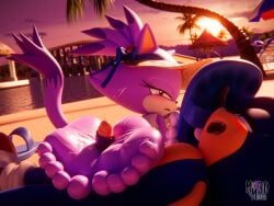 blaze the cat from sega by milkmeister3d