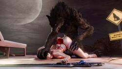 1boy 1girls 1monster 3d animated anthro anthro_dominating_human anthro_penetrating anthro_penetrating_human bangs black_hair canine canine_on_human eve_(stellar_blade) face_down_ass_up femsub human_female human_penetrated light-skinned_female male_anthro/female_human monster monster_on_female monster_rape penetration rape size_difference stellar_blade submissive_human tagme thick_thighs video werewolf werewolf_breeding_area_sign