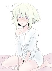 1boy after_sex androgynous bite_mark bite_marks blonde_hair blush bottomless clothed clothing femboy femboy_only lio_fotia markings monochrome oversized_clothes oversized_shirt petite petite_body petite_male promare shirt shirt_only slim slim_male slim_waist solo twink blushing embarrassed feminine_male messy_hair bob_cut short_hair cute_face