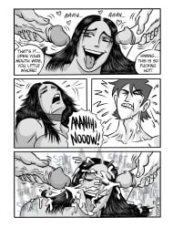 1boy 1futa 1girl 1girls alexis alexis_(aeolus06) big_cock big_dick big_penis biting_own_lip bluesky_link closed_eyes comic comic_page comic_panel cum cum_in_hair cum_on_face cum_on_tongue cumming cumming_on_face cumming_together cumshot dark_skin dirty_talk drool_on_face female futanari hand_on_penis head_tilt_up head_tilted_back jerking jerking_off jvc_(artist) long_hair male open_mouth original_character original_characters page_11 penis_near_face pleasure_face pleasured_face short_hair text text_bubble vicente vicente_vilabela