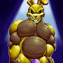 1boy anthro anthro_male anthro_only anthro_solo arm_muscles bara big_belly big_pecs big_stomach black_sclera buck_teeth buckteeth cock dad_bod dadbod dark_sclera dick digital_media_(artwork) fan_design five_nights_at_freddy's fnaf furry furry_male furry_only furry_solo genitals_peek green_body green_fur gut jpeg lagomorph male male_anthro male_furry male_only male_solo masculine masculine_male missing_ear muscle_gut musclegut muscles muscular_arms naked no-human no_human no_humans no_male_nipples no_nipples non-human non-human_only nude nudity only_furry only_male overweight overweight_male pecs penis penis_peek protzadamage purple-eyed_male purple_cock purple_eyes purple_penis rabbit simple_background sinister_smile smile smiling smiling_at_viewer solo solo_anthro solo_furry solo_male spotlight spotlight_beam springtrap springtrap_(fnaf) springtrap_(kidde_jukes) stomach_lines torn_ear vein