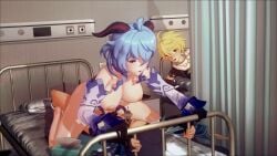 bed_squeaking cum ganyu_(genshin_impact) genshin_impact half-dressed_male handjob hospital hospital_bed koikatsu male/female moaning orgasm public_sex riding scaramouche_(genshin_impact) sound sound_effects tagme traveler_(genshin_impact) vaginal_sex video voyeurism