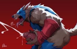 anthro aroused aroused_face aroused_male balls barazoku biceps big_muscles blue_bottomwear blue_clothing blue_mask blue_pants blue_shirt blue_topwear bodily_fluids bottomwear breath butt canid canine canis captain_america capwolf claws clothing cum cum_from_penis cum_spurt cumshot ejaculation erection eyes_closed fangs fangs_bared fingerless_gloves fondling_penis fur genital_fluids genitals gloves grabbing_own_penis grope hand_on_penis handwear hi_res holding_erection holding_own_penis holding_penis looking_pleasured male male_only mammal manly marvel marvel_rivals masturbation muscular muscular_anthro muscular_arms muscular_male muscular_thighs mythological_canine mythological_creature mythology panting pants penile penile_masturbation penis penis_grab penis_squeeze pink_penis radcanine red_background red_clothing red_fingerless_gloves red_gloves red_handwear rubbing_penis self_grope shirt side_view simple_background solo stroking_penis tail teeth thick_arms thick_thighs tongue tongue_hanging_out tongue_out topwear torn_bottomwear torn_clothing torn_pants torn_shirt torn_sleeves torn_topwear tough_guy werecanid werecanine werecreature werewolf white_body white_fur wolf