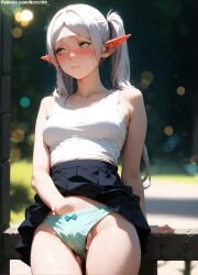 1girls 2d ai_generated bare_shoulders belly blue_eyes blush breasts chest cute detailed elf elf_ears elf_female elf_girl eye_contact eyelashes eyeshadow female female_only fingering fit fit_female focus frieren frieren_beyond_journey high_quality legs light-skinned_female light_skin lips lipstick long_hair makeup mascara masturbation medium_breasts midriff nai_diffusion nero100 nipples no_bra pale-skinned_female pale_skin party petite petite_body petite_female ponytail pussy seductive seductive_eyes seductive_look side_ponytail skinny skinny_girl sliver_hair small_breasts sousou_no_frieren stable_diffusion standing_masturbation tagme teenage_girl teenager thighs thin thin_female thin_waist topless vagina vaginal_insertion very_long_hair white_hair young