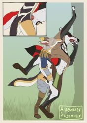 anal anal_knotting anal_penetration anatomically_correct anatomically_correct_genitalia anatomically_correct_penis anatomically_correct_vulva animal_genitalia animal_vulva anthro aureskaris_(aureskaris) aureskarispriomnis black_body black_fur bodily_fluids boots bottomwear brown_body brown_fur canid canine canine_genitalia canine_vulva canis chain clothed clothed_anthro clothed_female clothed_male clothed_sex clothing clothing_lift coyote cum cum_in_ass cum_inside dark_body dark_fur duo fangs fangs_bared female fingering footwear forest_background forest_sex fur genital_fluids genitals grey_body grey_fur hi_res hybrid jackal keda_(yipsky) knotting larger_female male male/female mammal multi_nipple nipples open_mouth penetration penis raised_bottomwear raised_clothing raised_skirt red_body red_fur semi-anthro sex shirt shirt_lift shoes shoes_on size_difference skirt smaller_male tan_body tan_fur teats teeth teeth_showing topwear tribal tunic tunic_lift vaginal vaginal_fingering vulva wolf yellow_body yellow_fur