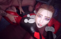 1boy 1girls 3d anal anal_sex batman_(series) checkpik dc dc_comics faceless_male hands_on_hips harley_quinn harley_quinn_(arkham) harley_quinn_(classic) harley_quinn_(suicide_squad_game) nude_male nude_male_clothed_female suicide_squad suicide_squad:_kill_the_justice_league