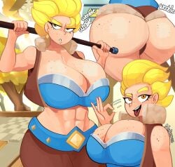abs annoyed annoyed_expression ass back_view background big_ass big_breasts blonde_hair blowjob_face blue_bra breasts clash_(series) clash_of_clans clash_royale cleavage clothed curvaceous_female emote emote_(clash_royale) felatio_gesture female_only freckles hero_valkyrie_(clash_royale) huge_ass huge_breasts inviting_to_oral inviting_to_sex mckeyes meme muscular_female open_mouth oral_invitation smiling smiling_at_viewer strong_female suggestive_gesture supercell tagme thick tonge_out top_heavy valkyrie_(clash_of_clans) valkyrie_(clash_royale) video_game_character yellow_eyes