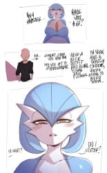 1boy 1girls big_boobs big_breasts bigger_female blue_hair blue_hair_female boobs breasts clothed clothed_male female female_focus gardevoir height_difference human human_male imminent_sex large_boobs large_breasts larger_female male nintendo no_consent pokemon pokemon_(species) pokemon_trainer saltyxodium shiny_gardevoir shiny_pokemon shorter_male size_difference smaller_male taller_female taller_girl taller_woman