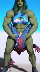 1boy 1futa 3d 3d_(artwork) abs anal anal_penetration anal_sex cum cum_while_penetrated ejaculation forced forced_anal futa_on_male futanari green_eyes green_hair green_skin hdregrets hulk_(series) larger_futanari male marvel marvel_comics marvel_rivals muscular muscular_futa rape raped_by_futa raped_superheroine she-hulk size_difference sneakers spider-man spider-man_(series) sports_bra