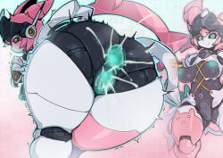 1girls alternate_version_available angels_of_delusion anus aria_(zenless_zone_zero) aria_(zenless_zone_zero)_(robot_form) ass_focus big_ass big_breasts blush censored clitoris cum cum_in_ass cum_in_pussy cum_inside ejaculation female female_focus female_only genitals hoyoverse humanoid looking_back machine mihoyo mosaic_censoring pleasure_face pochincoff robot robot_girl solo squirting thick_thighs zenless_zone_zero