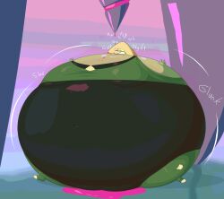 body_inflation full_body_inflation inflation inflation_fetish leaking_pussy liquid_inflation peridot_(steven_universe) slosh sloshing sloshing_belly spherical_inflation steven_universe sunken_head sunken_limbs unusual_genital_fluids yarbage