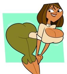 bending_over bent_over big_ass big_breasts big_breasts black_girl cleavage courtney_(tdi) disney_channel ebony thiccbrickk total_drama_(series) total_drama_island